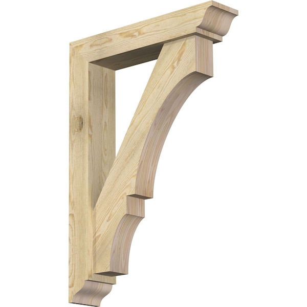 Ekena Millwork Balboa Traditional Rough Sawn Bracket w/ Offset Brace, Douglas Fir, 6"W x 28"D x 40"H BKT0604X28X40BOA01RDF - main